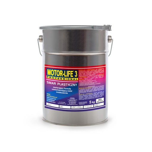 MOTOR-LIFE 3 професійна літієва пластична змазка 5 кг від PLASTMAL