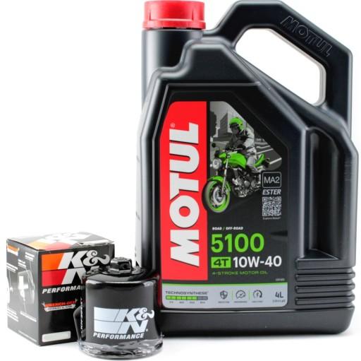 MOTUL 5100 + масляний фільтр K&N HONDA CBR 600 F4 2000 р.в.
