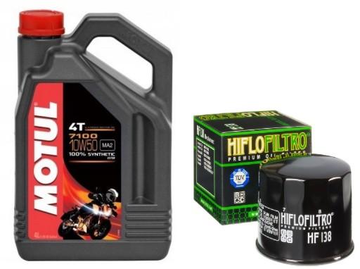 MOTUL 7100 4T 4L 10W50 + ФИЛЬТР HIFLO HF 138