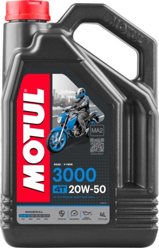 MOTUL МАСЛО MOTUL 20W50 4L 3000 4T МИНЕРАЛЬНОЕ / МОТОЦИКЛЫ