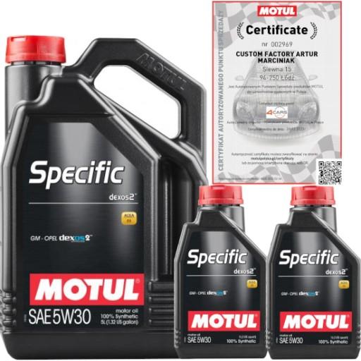 MOTUL SPECIFIC DEXOS2 5W30 C3 GM OPEL SYNTHETIC 7L