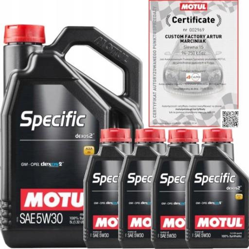 MOTUL SPECIFIC DEXOS2 5W30 C3 GM OPEL SYNTHETIC 9L