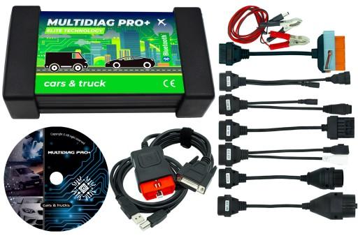 ДІАГНОСТИЧНИЙ ІНТЕРФЕЙС ПЕРСОНАЛЬНОГО ТЕСТЕРА MULTIDIAG ELITE 2024 PL + 8 КАБЕЛІВ