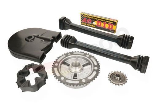 85598 - MZ ETZ 250 ЗВЕЗДОЧКА ЦЕПЬ DID КОМПЛЕКТ РЕЗИНОВЫЙ ЗАЩИТНЫЙ КОЖУХ