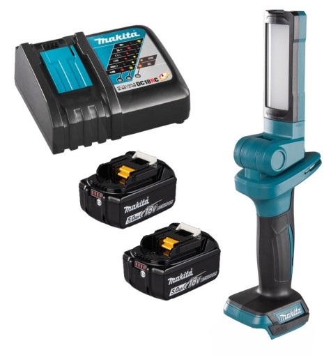 Робоча лампа Makita Aku LXT 18V 500LM 2x5Ah BL1850 DC18RC DML816Z
