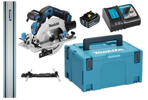 Аккумуляторная циркулярная пила Makita 18 В 1x5 Ач BL1850 DC18RC Адаптерная рейка 1 м DHS680ZJ