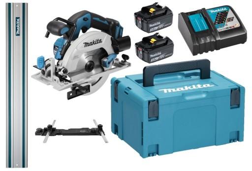 Аккумуляторная циркулярная пила Makita 18 В 2x3 Ач BL1830 DC18RC Адаптерная рейка 1 м DHS680ZJ