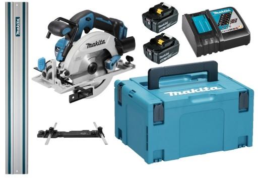 Аккумуляторная циркулярная пила Makita 18 В 2x5 Ач BL1850 DC18RC Адаптерная рейка 1 м DHS680ZJ