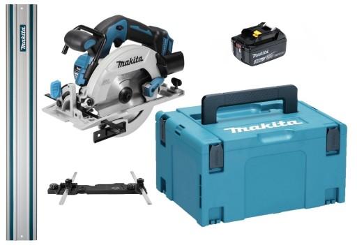 Циркулярная пила Makita Aku LXT 18V 1x3Ah BL1830 Адаптерная рейка 1,5M DHS680ZJ