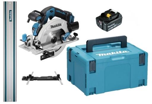 Циркулярная пила Makita Aku LXT 18V 1x5Ah BL1850 Адаптерная рейка 1,5M DHS680ZJ