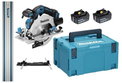 Циркулярная пила Makita Aku LXT 18V 2x3Ah BL1830 Адаптерная рейка 1,5M DHS680ZJ