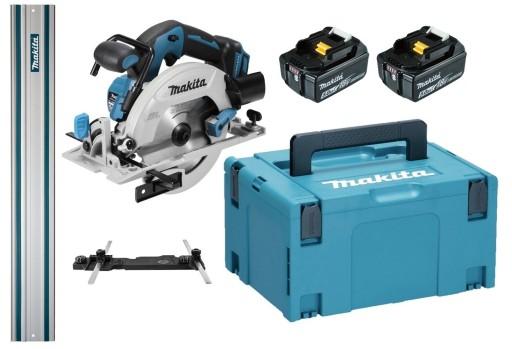 Циркулярная пила Makita Aku LXT 18V 2x5Ah BL1850 Адаптерная рейка 1,5M DHS680ZJ