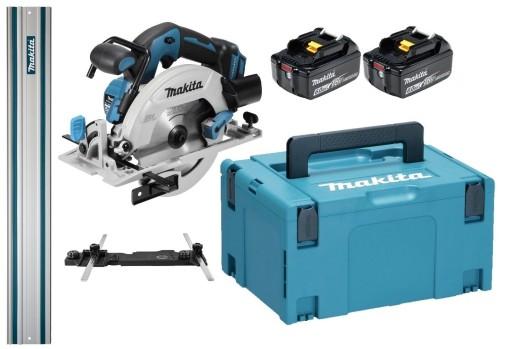 Циркулярная пила Makita Aku LXT 18V 2x6Ah BL1860 Адаптерная рейка 1,5M DHS680ZJ