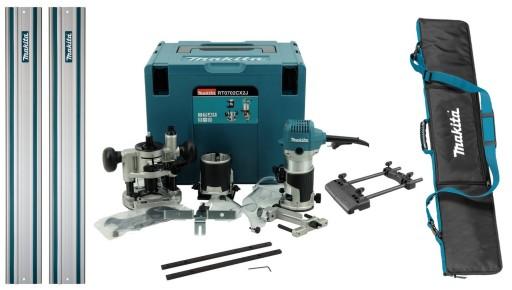 Фрезерный станок Makita 710 Вт, 2x адаптер для сумки с разъемом Rail 1000 194579 RT0702CX2J
