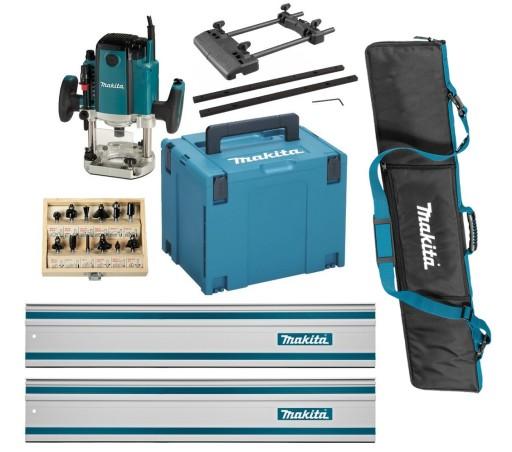 Сумка для фрезерної машини Makita, 2x 1M, з’єднувальний адаптер для рейок, валіза, фреза RP1803FX