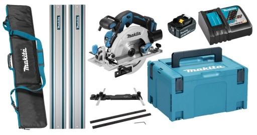 Пила Makita 1x5Ah BL1850 DC18RC Адаптер, з’єднувач Сумка-рейка 2x1M DHS680ZJ