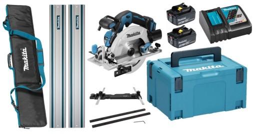 Пила Makita 2x3Ah BL1830 DC18RC Адаптер, з’єднувач Сумка Рейка 2x1M DHS680ZJ