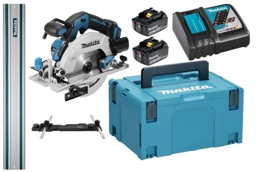 Циркулярная пила Makita 18 В 2x6 Ач BL1860 DC18RC Адаптерная рейка 1,5 м DHS680ZJ