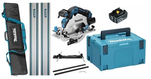 Циркулярна пила Makita 1x5Ah BL1850 Перехідний з'єднувач Сумкова рейка 2x1M DHS680ZJ