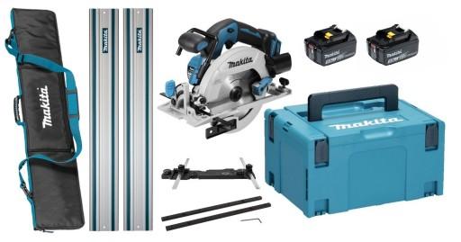 Циркулярная пила Makita 2x3Ah BL1830 Адаптер с разъемом для сумки Рейка 2x1M DHS680ZJ