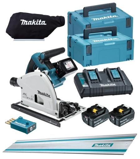 Рельс для сумки для пилы Makita 1,5 м 2x5AH DC18RD DSP601ZJU + мешок для пыли DSP