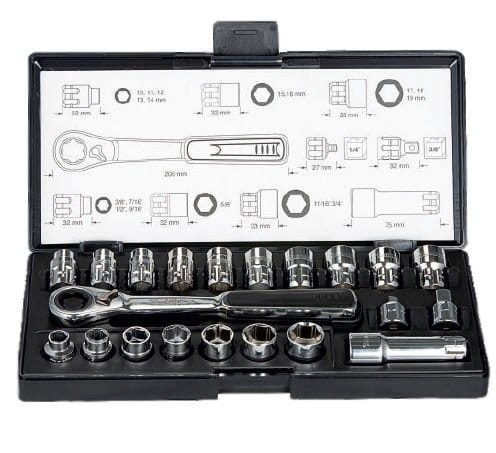 Makita Набір торцевих та гайкових ключів 1/4, 3/8 14 шт