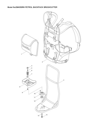 Гнучкий вал Makita для бензинового тримера EM4350RH EM4350R