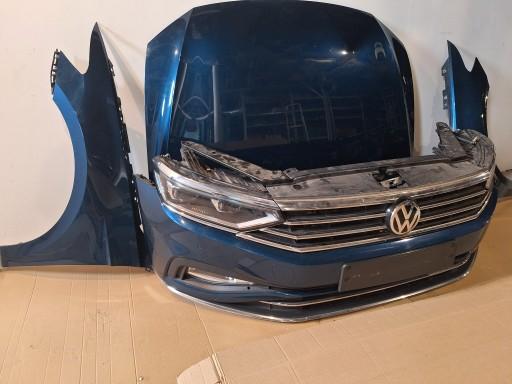 Накладка на бампер капота. Світлодіодні лампи в комплекті. Передній VW Passat B8 Lift LP5M