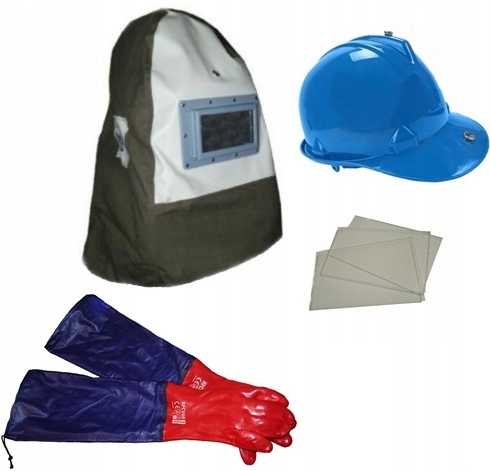 Маска пескоструйная перчатки + 3 быстрый защитный