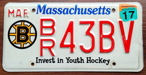 Массачусетс 2017 - Номерной знак США