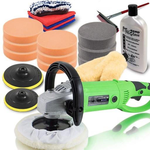 Машина для полировки автомобильной краски, полировщик 1500 Вт + аксессуары