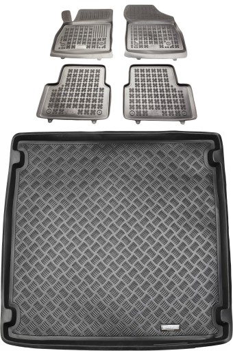 ПЕ+ГУМА Килимок в багажник + Гумові килимки OPEL ASTRA K V Kombi 2016-2021 р.в.