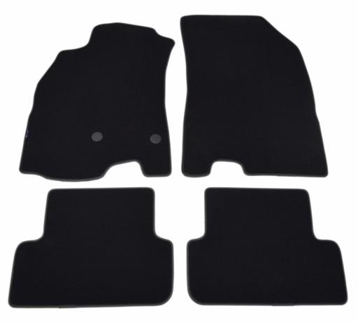 Megane Estate 2009-2016 Чорні велюрові килимки - Platinum.