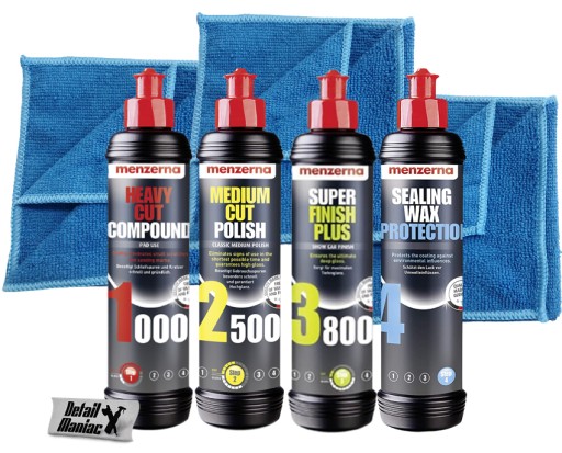 Набор полировальных паст Menzerna + воск