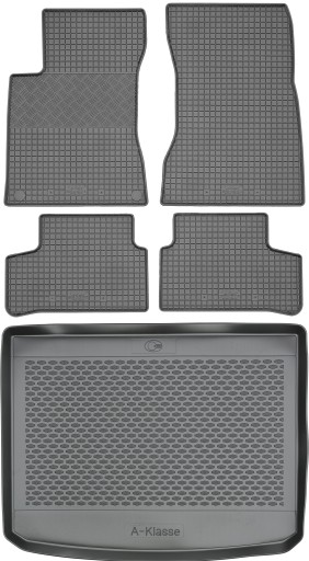 Mercedes A-Class W177 SD 2019 - Коврики резиновые + коврик в багажник