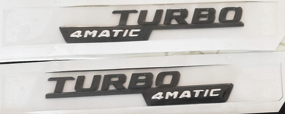 Mercedes A45 CLA GLA Black Turbo 4Matic badges