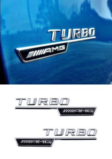 Mercedes AMG TURBO боковые эмблемы хром
