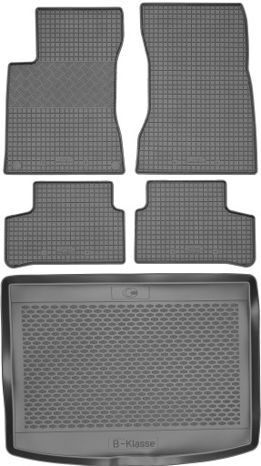 Mercedes B-Class W247 Минивэн 19 - Коврики резиновые + коврик в багажник