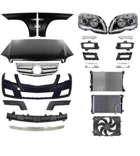 FB2FLKPLPR - Mercedes Benz GLK X204 08-12 Накладка на бампер підробка