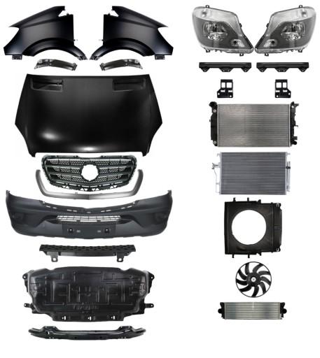 5 - Накладка на капот на бампер Mercedes Benz Sprinter 13-18