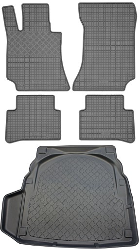 Mercedes E-Class W212 SD 4D 09-16 SET - Коврик в багажник + коврик для ног