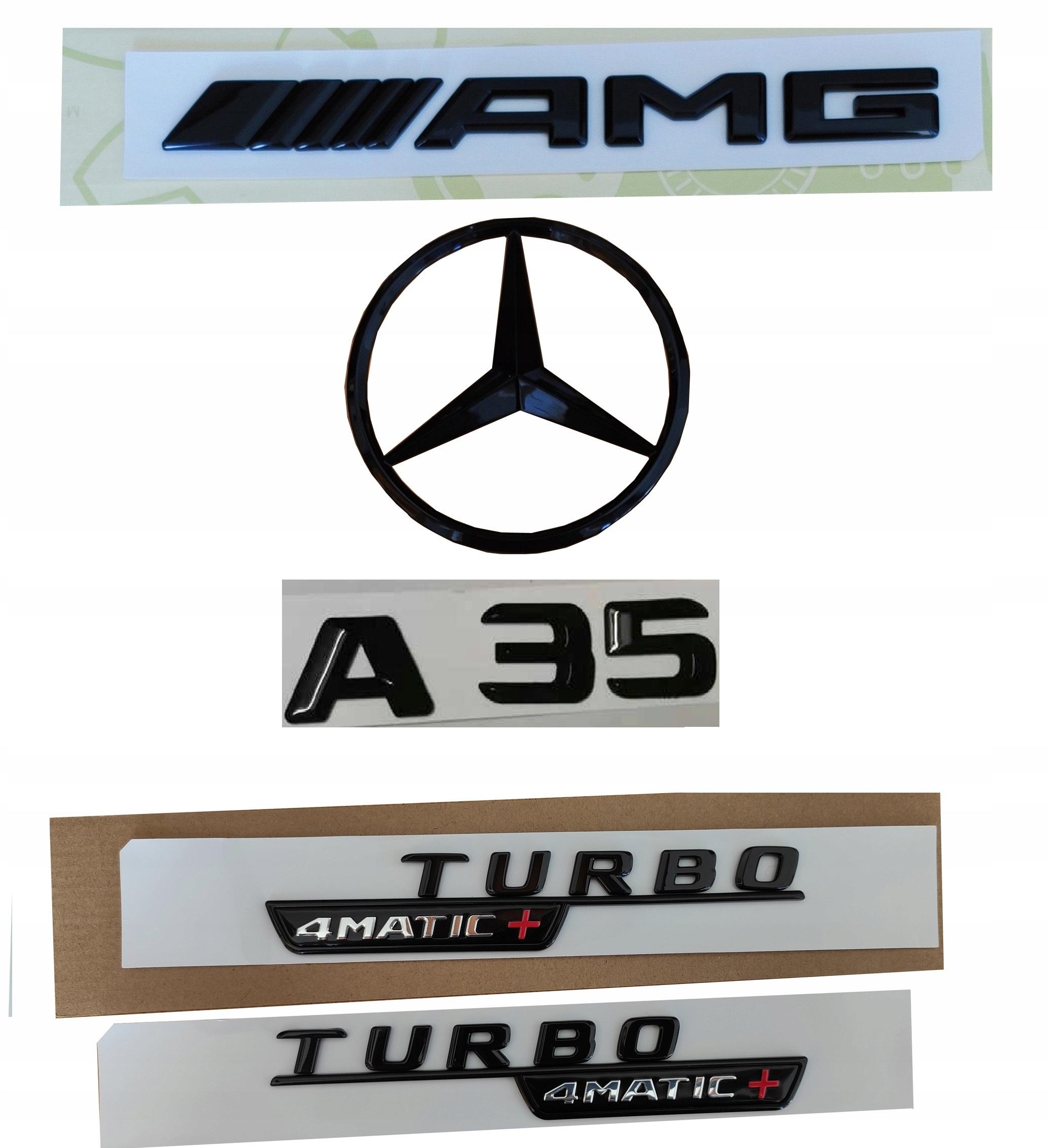 Mercedes эмблемы A35 Черная вспышка AMG w177 HB