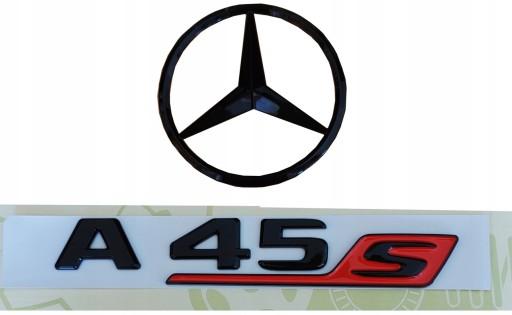 Mercedes эмблемы A45s Черная вспышка AMG a45s w177
