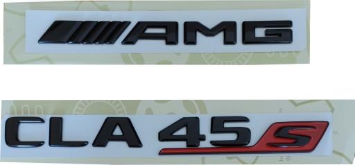 Mercedes эмблемы CLA45 S AMG черная вспышка