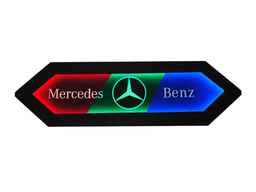 Мерседес LED Board 3D Panel Екошкіра Логотип для задньої стінки ліжка MB05-RGB