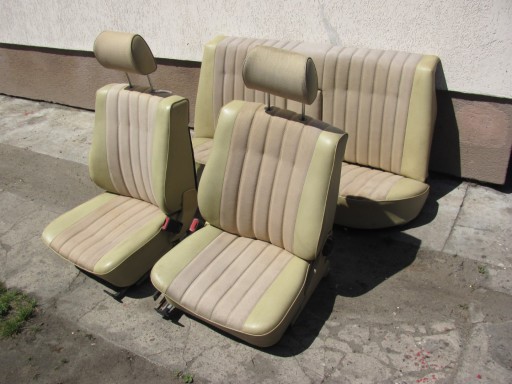 Mercedes W123 Передні сидіння + задні сидіння Крем