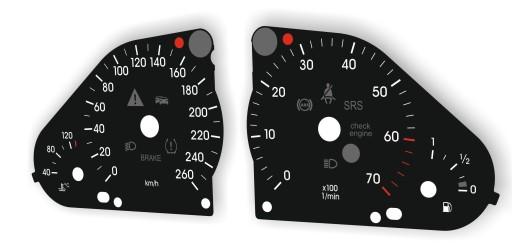 Мерседес W203 04-07 диски одометра INDIGLO шаблон 2