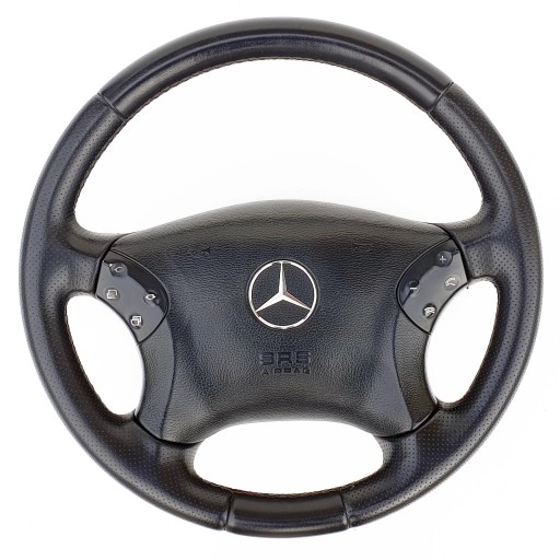 Mercedes W203 спортивный кожаный руль, кожаная подушка безопасности - ОТЛИЧНО!