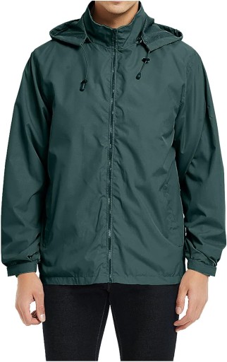 Мужская непромокаемая куртка, водонепроницаемая, дышащая, XL, зеленый