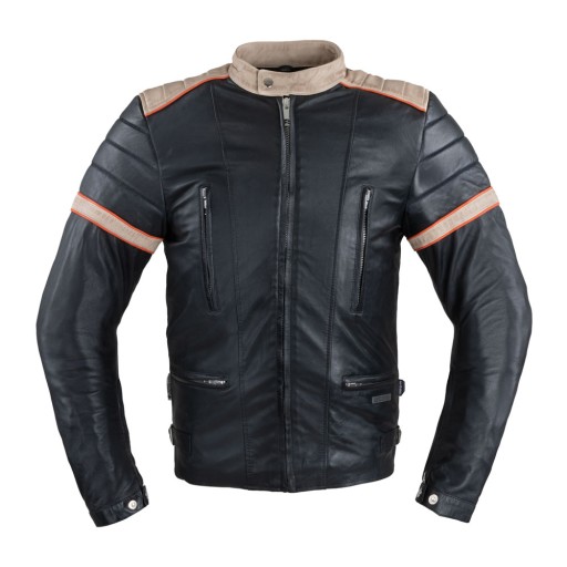 Мужская кожаная мотоциклетная куртка в-TEC Hellsto
